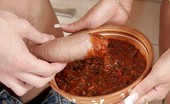 Food Bangers 509941 Mandy & Jeff Chilli Covered Pussy Gets Licked And Fucked In This Food Fun Food Bangers
