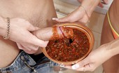 Food Bangers 509943 Mandy & Jeff Chilli Dipped Prick Gets Cleaned And Fucked In These Food Bangers
