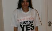 Kavya Sharma 514024 Kavya Promoting Her Website With Her Name Shirt On Kavya Sharma
