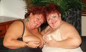 Old N Fat 516980 Sexy Older Fatties Marsha And Agnes Showing Off Their Big Flabby Knockers To Tease A Young Stud Old N Fat
