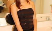Petite Lover Sonia Sonia Teases In The Bathroom In A Skimpy Dress Petite Lover
