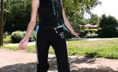 Pantyhose Sports 517779 Redhead Babette Doing Pantyhose Aerobics Outdoors Pantyhose Sports
