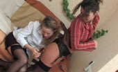 Lick Nylons 524455 Susanna & Gloria Female Friends Putting On Black Nylons And Garters For Pussy Eating Session Lick Nylons
