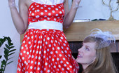 Lick Nylons 524783 Matty & Rosa Gorgeous Sapphic Babes In Vintage Dresses And Suspender Stockings Go South Lick Nylons
