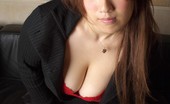 ZZ Tits Busty Asian Posing In Red Lingerie ZZ Tits
