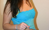 GND Amy Teenager In A Tiny Blue Lace Outfit In The Bathroom GND Amy
