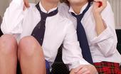 Honey School 529342 Lesbian School Girls Show Off There White Panties And Kiss Each Other Honey School

