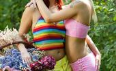 Honey School 529432 Perky Teen Lezzies Strip And Grab Each Others Breasts In The Forest Honey School
