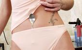 Lingerie Queens 534180 Slim And Smooth Blonde In Ligerie Getting Kinky In The Kitchen Lingerie Queens

