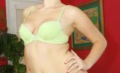 Lingerie Queens 534321 Blonde Claudia Downs Fondles Her Huge Tits Through Her Sexy Green Bra Lingerie Queens
