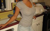 Ex Girlfriends For Fun Sublime Brunette Exgirlfriend Vixen Carmen James Stripping Erotically And Showing Her Hot Body In The Kitchen Ex Girlfriends For Fun
