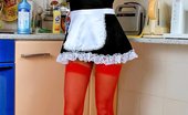 Lustful Maids 541469 Cute Blonde Maid Camilla Posing In Red Stockings And Panties At Kitchen Lustful Maids
