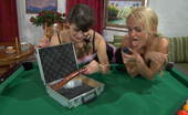 Pantyhose 1 543790 Dolly & Gloria Pantyhosed Babes Take Out A Dildo For A Lesbo Session On The Billiard Table Pantyhose 1
