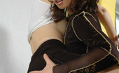 Pantyhose 1 544380 Rosa & Polina Sizzling Hot Chicks In Nylon Pantyhose Messing Around Right On The Stool Pantyhose 1
