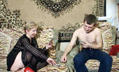 Moms Lessons 547268 A Mature Blond In Sexy Bra And Stockings Plays Cards With A Young Guy And Then Sucks Moms Lessons
