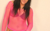 Chubby Girls.net 547667 Meghan Hot In Pink Mesh Top Chubby Girls.net

