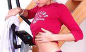 Totally Brunette 549500 Pony-Tailed College Girl Fingering Her Petite Pussy In The Gym Totally Brunette
