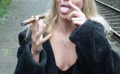 Smoking Divas 551755 Silly Cigar Smoking Blonde Smoking Divas

