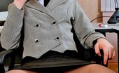 Office Pink 553651 Redhead Secretary Jenny Posing In Pantyhose At Office Office Pink
