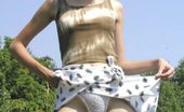 Pee Young 554755 Hot Blonde Gets Wild And Pees Outdoors In A Green Field Pee Young
