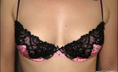 Club GND 555683 Lana Sexy Redhead Lana In Jus Pink And Black Lace Bra And Panties Club GND
