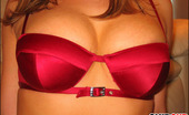 Club GND Mandy Mandys Huge Perky Perfect Tits Are Barely Covered By Her Bright Red Bra Club GND
