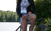 ePantyhose Land 560321 Silvia Bold Lass Flashing Her Crotch And Butt Outdoors Thru Ultra Shiny Pantyhose ePantyhose Land
