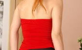 ePantyhose Land 560521 Salome Red-Haired Party Girl Wears Her Glittery Pattern Pantyhose For A Night Out ePantyhose Land
