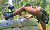 ePantyhose Land 561008 Liloo Hot Chick In Sexy Pantyhose Craving For Victory While Playing Paint Ball ePantyhose Land
