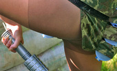 ePantyhose Land 561008 Liloo Hot Chick In Sexy Pantyhose Craving For Victory While Playing Paint Ball ePantyhose Land
