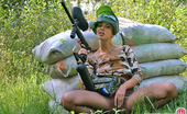 ePantyhose Land 561008 Liloo Hot Chick In Sexy Pantyhose Craving For Victory While Playing Paint Ball ePantyhose Land
