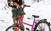 ePantyhose Land 561076 Tina Steamy Chick In Flesh-Colored Pantyhose Going For A Ride In Winter Weather ePantyhose Land
