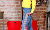ePantyhose Land 561414 Hester Curly Chick In Original Blue Pantyhose Eagerly Revealing Her Nasty Sides ePantyhose Land
