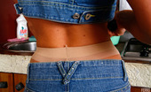 ePantyhose Land 561578 Karina Cutie Takes Off Her Denim Skirt Showing Her Red Panties Through Her Tights ePantyhose Land
