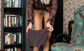 ePantyhose Land 561851 Misty Lascivious Gal In Sheer Tights Looking For A Book Before Caressing Her Pink ePantyhose Land
