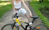 ePantyhose Land 562001 Grace Stunning Chick Cycling While Flashing Her Extremely Tempting Downtrousers ePantyhose Land
