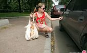 ePantyhose Land Floy Cutie In Bright Summer Dress Naughtily Flashing Her Nyloned Pussy Outdoors ePantyhose Land
