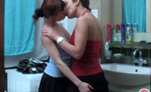 ePantyhose Land 562871 Alice & Sheila Two Babes Stripping To Their Control Top Tights Making Out In The Bathroom ePantyhose Land
