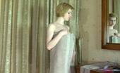 ePantyhose Land 563035 Alina Snow-White Skinned Babe Putting On Her Grey Hose With Barely There Briefs ePantyhose Land

