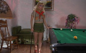 ePantyhose Land 563046 Janet Scout Girl Strips Off On A Billiard Table And Shoves Balls Under Sheer Hose ePantyhose Land
