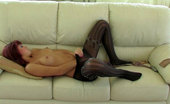 ePantyhose Land 563183 Trudy Fiery Chick In Gorgeous Patterned Tights Slides Fingers Into Her Wet Hole ePantyhose Land
