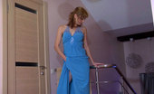 ePantyhose Land 563188 Elvira Dressy Babe Strips Her Blue Gown For Pussy Play In White Fashion Pantyhose ePantyhose Land
