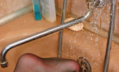 Nylon Feet Line 563365 Madeleine Playful Gal Washing And Soaping Her Feet In Wet Pantyhose Right In Bathroom Nylon Feet Line
