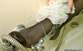 Nylon Feet Line 563398 Afina Extremely Seductive Gal Taking Steamy Bath Right In Her Wet Black Pantyhose Nylon Feet Line
