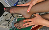 Nylon Feet Line 563436 Lauretta Lewd Coed In Black Pantyhose Flashing What She Hides Under Her Short Skirt Nylon Feet Line
