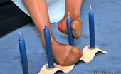 Nylon Feet Line 563469 Mia Cutie Posing Almost Naked In Her Control Top Hose And Playing With Candles Nylon Feet Line
