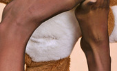 Nylon Feet Line 563493 Dolores Vivacious Redhead Chick Showing Her Pantyhose Clad Pussy To Her Plush Bear Nylon Feet Line
