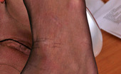Nylon Feet Line 563529 Dolores Extremely Seductive Beauty Giving Her Pantyhose Clad Feet Great Work-Out Nylon Feet Line

