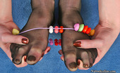 Nylon Feet Line 563542 Essie Pig-Tailed Babe Can Set Any Male On Fire While Teasing With Her Lacy Tights Nylon Feet Line
