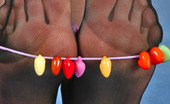 Nylon Feet Line 563542 Essie Pig-Tailed Babe Can Set Any Male On Fire While Teasing With Her Lacy Tights Nylon Feet Line
